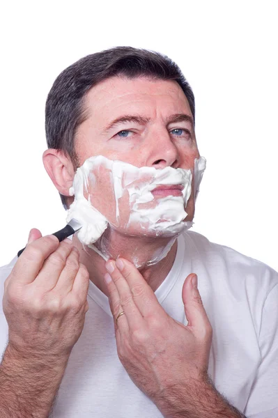 Ember borotválkozó szakálla — Stock Fotó