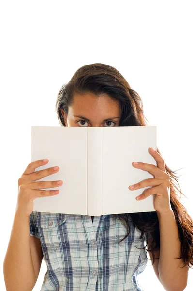 stock image Teen with white book