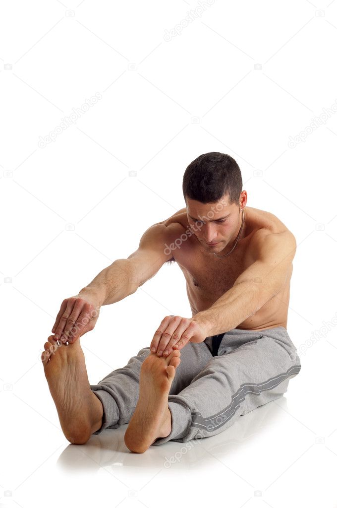 Man stretching
