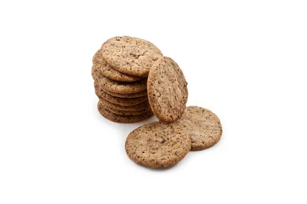 Stack of cookies on a white background — Stock Photo, Image