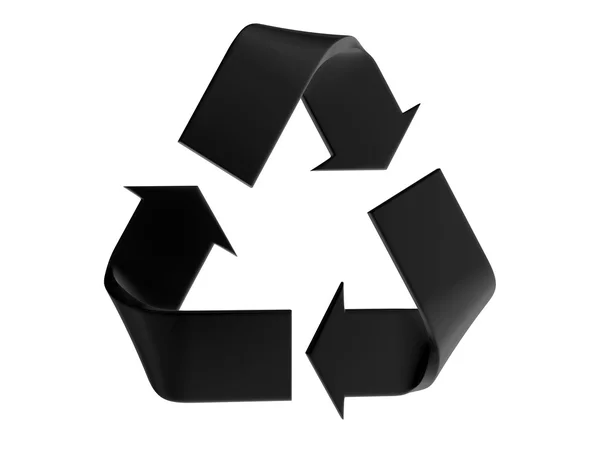 Zwarte recycle van teken — Stockfoto