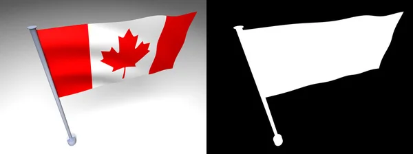 Bandera de Canadá en un palo —  Fotos de Stock