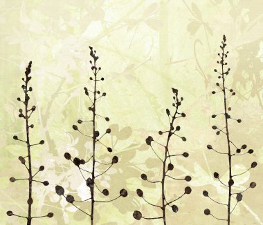 Flower Border Art on Paper Background clipart