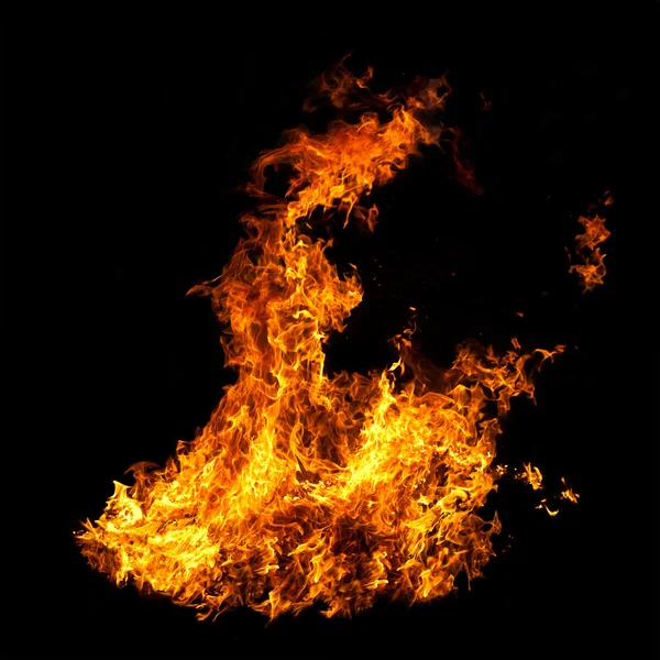 Flames on Black Photographic Background — Stock Photo, Image