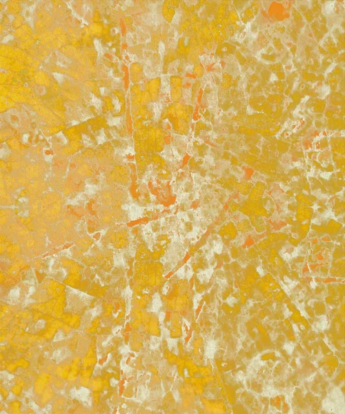 Grungy Mosaik abstrakt in gelb auf Leinwand — Stockfoto