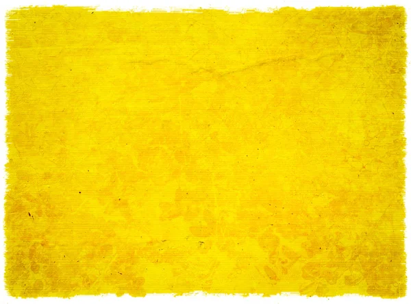 Grunge fundo floral amarelo isolado — Fotografia de Stock