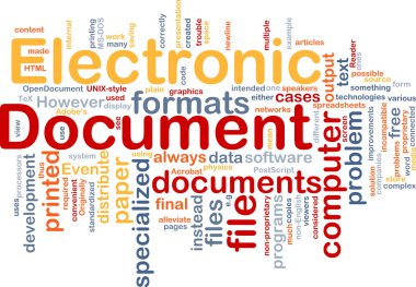 Electronic documents is bone background concept clipart