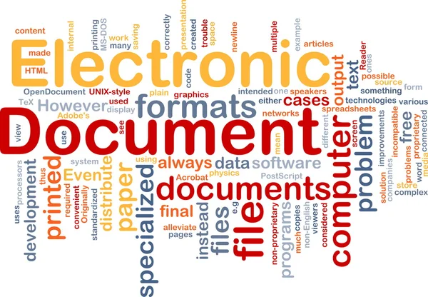 Elektronické dokumenty je kost pozadí konceptu — Stock fotografie