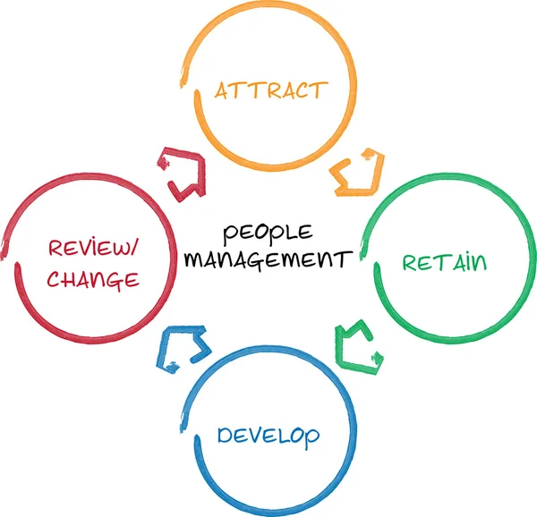 Diagrama de negocio de gestión — Foto de Stock