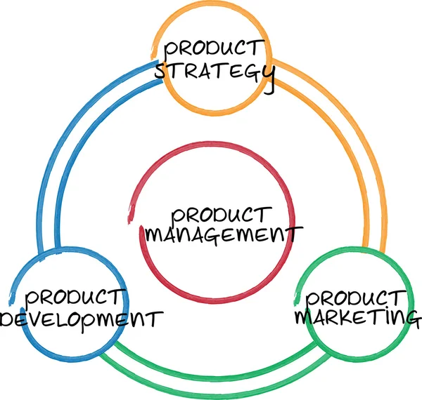 Product management business diagram — Stockfoto