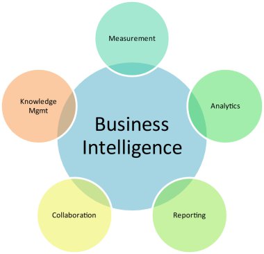 Business intelligence management diagram clipart