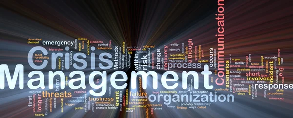Crisis management is bone background concept glowing — Stock Photo, Image