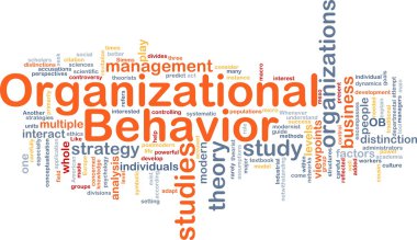 Organizational behavior is bone background concept clipart