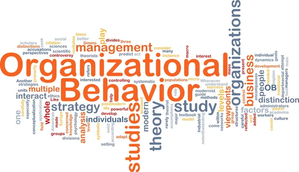 El comportamiento organizacional es un concepto de fondo óseo — Foto de Stock