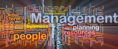 Management is bone background concept glowing clipart