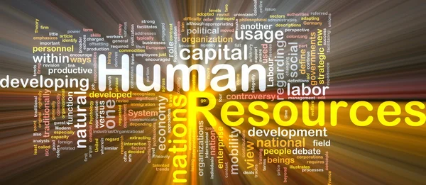 Human resources is bone background concept glowing — Stock Photo, Image
