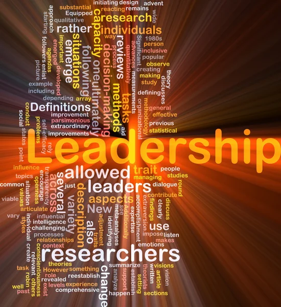 El liderazgo es el concepto de fondo óseo que brilla — Foto de Stock