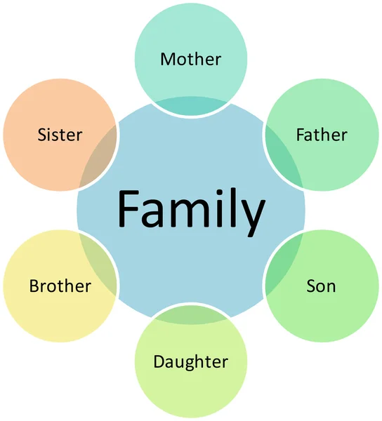 Rodinný podnik diagram — Stock fotografie