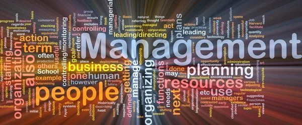 Management is bone background concept glowing — Stock Photo, Image