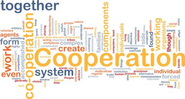 Cooperation background concept clipart