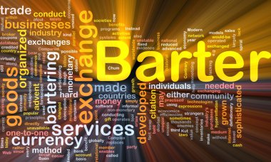 Barter background concept glowing clipart