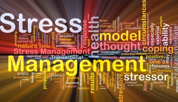 Konsep latar belakang manajemen stres bersinar — Stok Foto