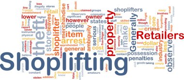 Shoplifting background concept clipart