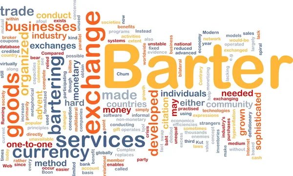 Barter background concept — Stock Photo, Image