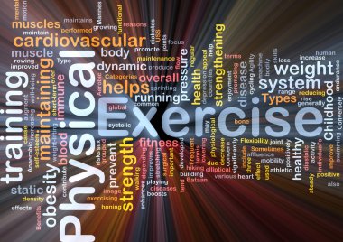 Physical exercise background concept clipart