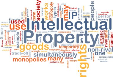 Intellectual property background concept clipart