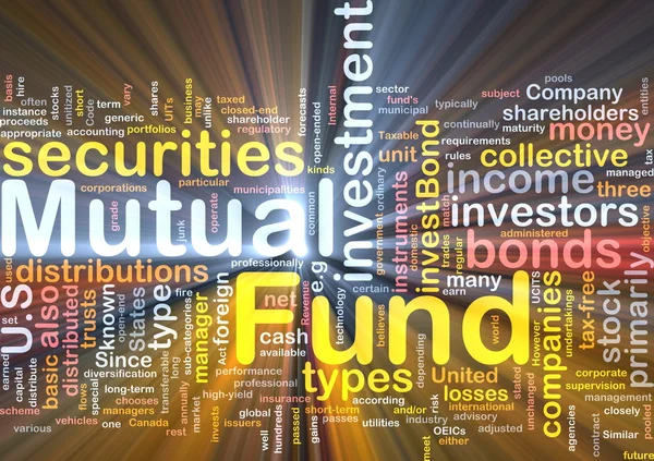 Mutual fund background concept glowing — Stock Photo, Image