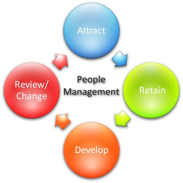Diagrama de negócios de gestão — Fotografia de Stock