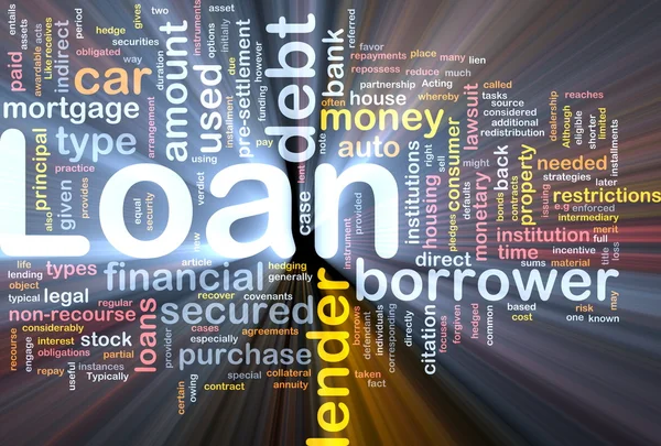 Loan background concept glowing — Stock Photo, Image