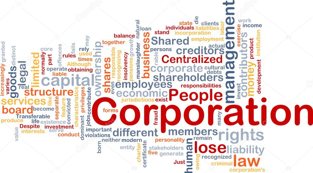 Corporation background concept