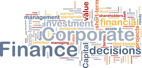 Las finanzas corporativas son un concepto básico —  Fotos de Stock