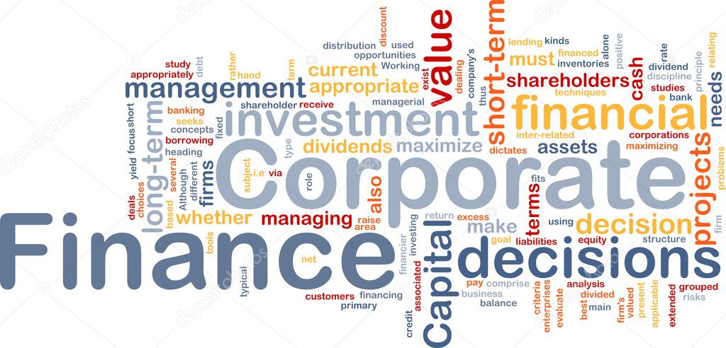 Corporate finance is bone background concept