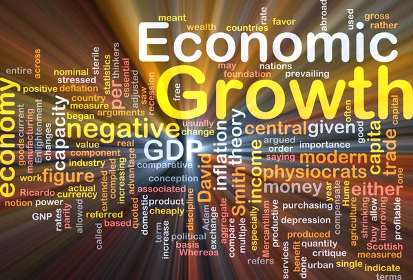 Ekonomisk tillväxt bakgrund begreppet glödande — Stockfoto