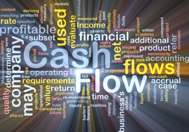 Flow cash background concept glowing clipart