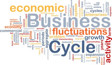 Business cycle is bone background concept clipart