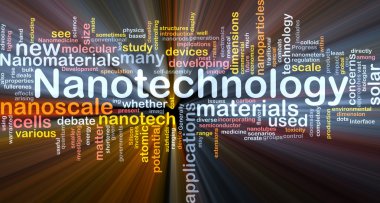 Nanotechnology background concept glowing clipart