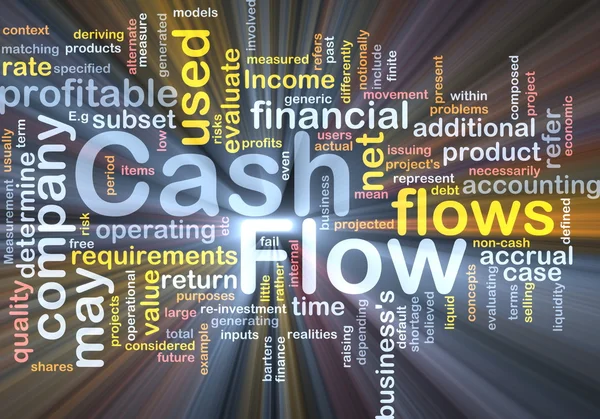 Flow Cash Hintergrundkonzept glüht — Stockfoto