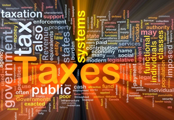 税收的背景概念发光 — 图库照片