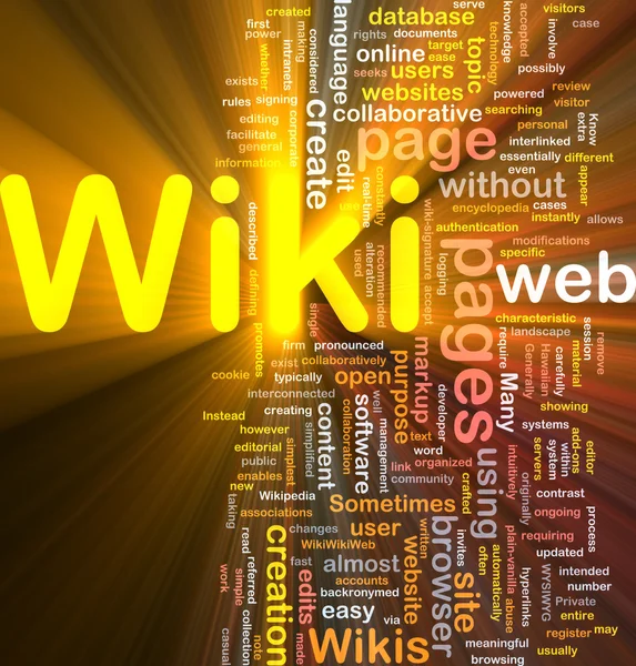 Wiki background concept glowing — Stock Photo, Image