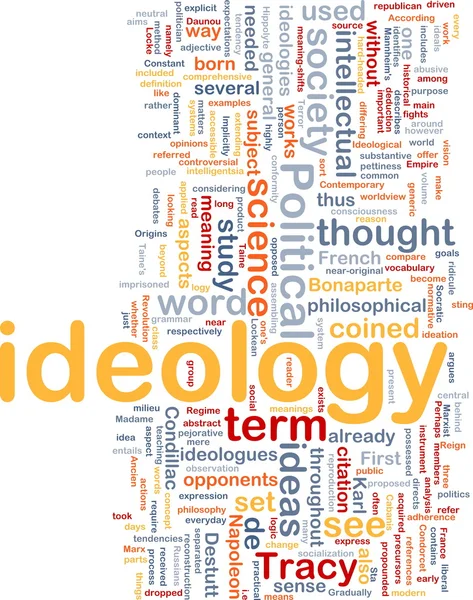 Ideology background concept — Stock Photo, Image