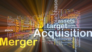 Merger acquisition background concept glowing clipart