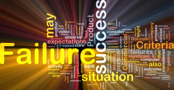 Failure background concept glowing — Stock Photo, Image