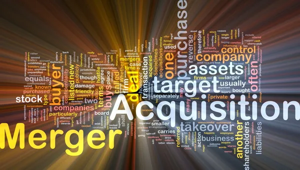 Merger acquisition background concept glowing — Stock Photo, Image