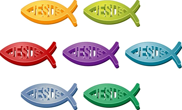 Ісус християнських риби символ — стокове фото