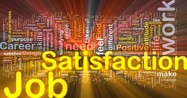 Job satisfaction background concept glowing — Stock Photo, Image