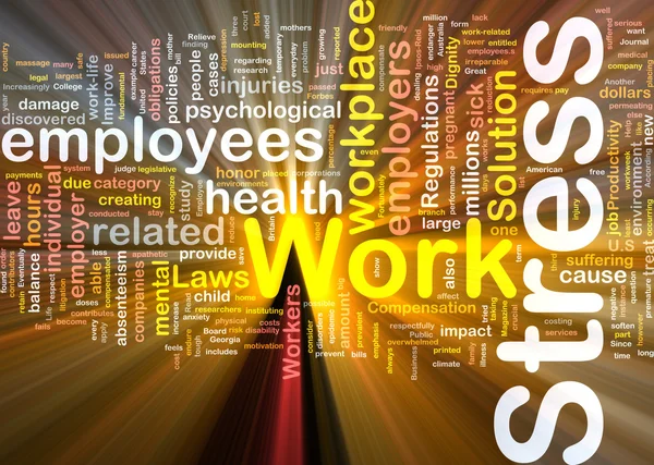 Arbeit Stress Hintergrundkonzept glüht — Stockfoto